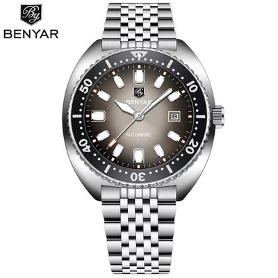 42MM BENYAR Automatic Men's Watch Luxury Waterproof Stainless Steel Luminous NEW