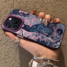 Luxury Cat Case For iPhone 17 16 Pro Max 15 14 13 12 11 X XR XS 8 7 Phone Cover