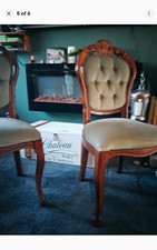 French X2 occasional Chair Solid Brown/Champagne Indoor 90x50x45cm Lovely