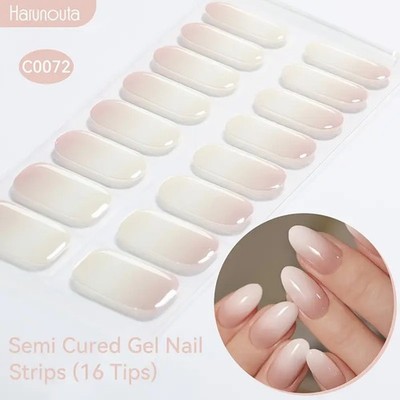 Nail Art Sticker halbgehärtet Gellack Frühling Sommer Farbverlauf Nagelfeile (C0072)