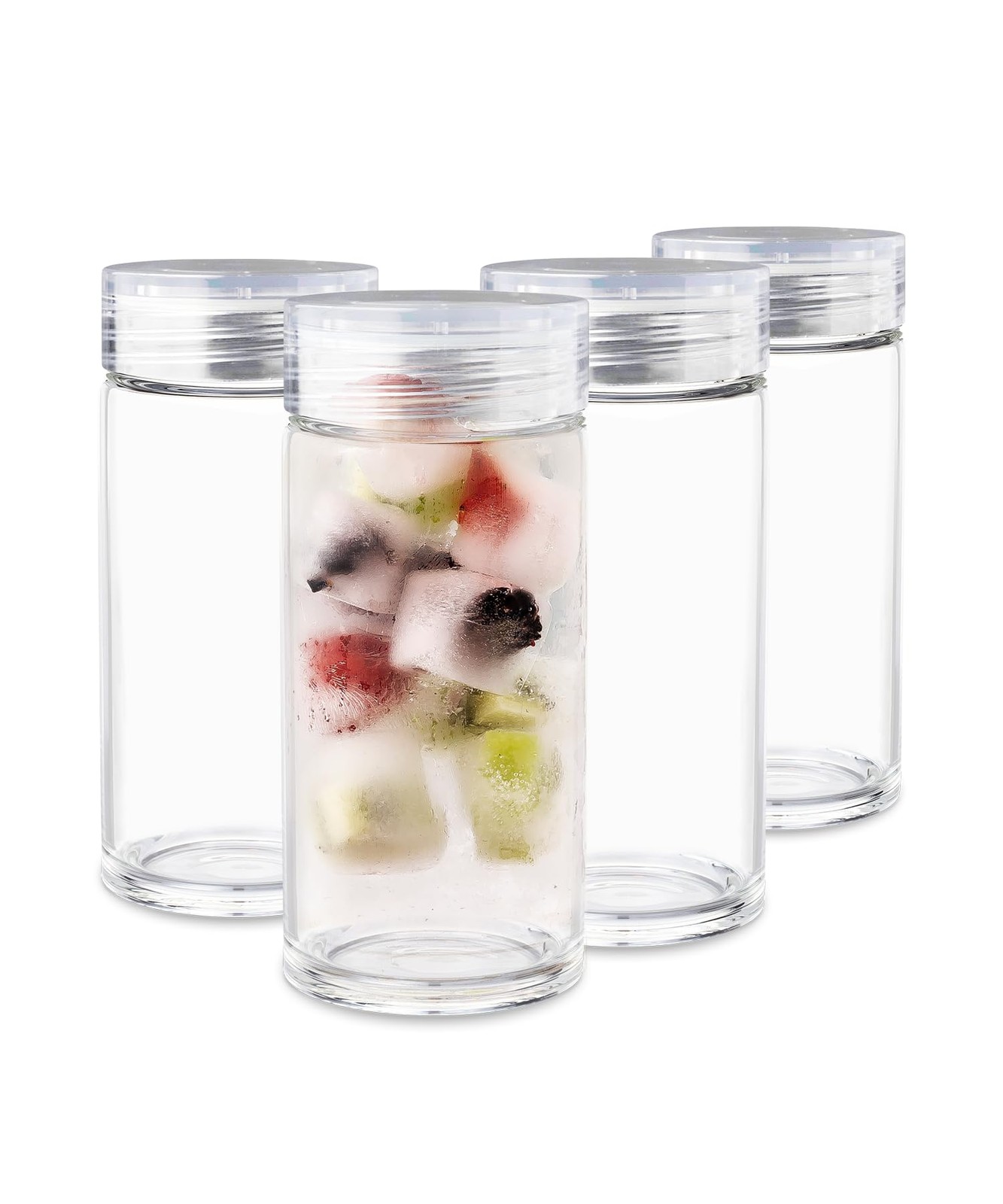 - 4 Pack Wide Mouth Juice Bottles With Lids For Juicing