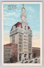 Albany, NY City Savings Bank 100 State Street Vintage Postcard