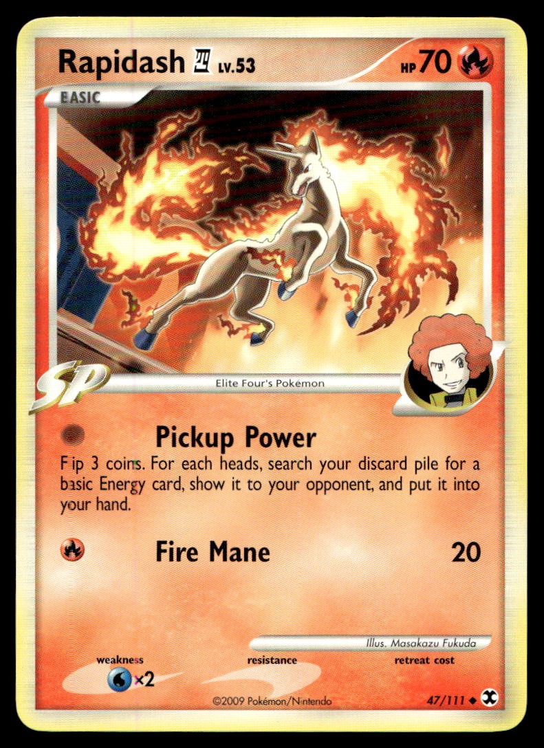 Rapidash E4 Rising Rivals Uncommon 47/111 2009 Pokemon TCG