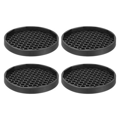 4Pcs Bed Risers Round Heavy Duty Stackable Lift Block to 0.5 Inch, Black