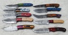 LOT OF 10  Handmade Damascus Steel Hunting Skinner Camping knives W/ Sheat# F-13 — photo 3