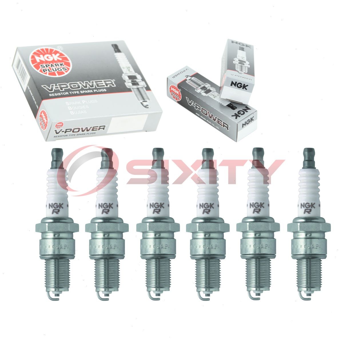 6 pcs NGK V-Power Spark Plugs for 1964-1966 Dodge A100 3.7L 2.8L L6 - Engine zb