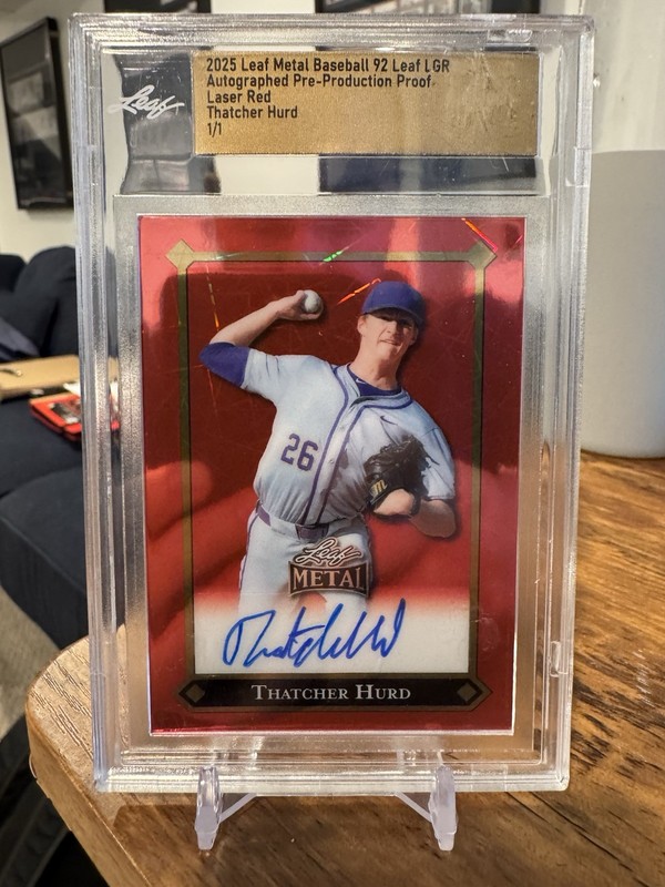 2025 Leaf Metal Baseball Thatcher Hurd Prospect RC Auto #1/1 Slabbed Proof NYY