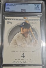 2007 Topps Moments &amp; Milestones  Mickey Mantle 168-77 1958 AL All-Star Gem MT-10
