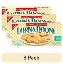  3 pack Lorna Doone Shortbread Cookies, 10 Snack Packs 4 Cookies Per Pack 