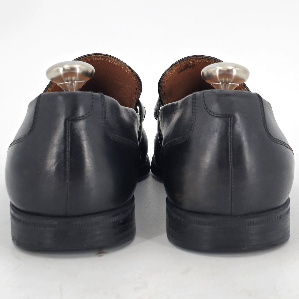 Bally Switzerland Men\'s size 7D Black Leather Logo Plate Bit Loafers Dress Shoes Bally Switzerland Men main image 2