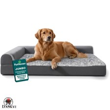 Jumbo Orthopedic Pet Bed with Removable Bolsters   Perfect for Dogs Up to 95 lbs