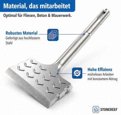 SDS Plus Flachmeißel 165x75mm Fliesenmeißel Bohrhammer Meißel Werkzeug Profi A4
