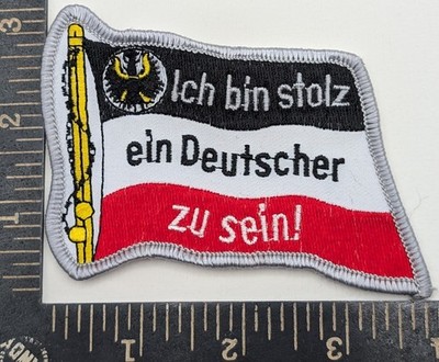 German Flag Patch I am proud to be a German! Embroidered Sew-On