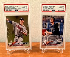 Two - 2018 Topps Update MICHAEL SOROKA Rookie RC SP Variation GOLD /2018 PSA 10