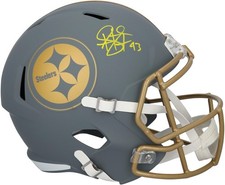 Troy Polamalu Pittsburgh Steelers Autographed Riddell Slate Speed Replica Helmet