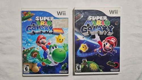 Super Mario Galaxy 1 & 2 Wii Case Lot No Disc Galaxy 2 Includes Manual Nintendo