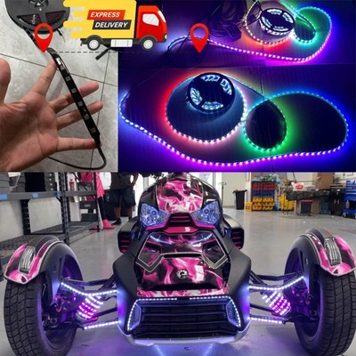4FT 1.2Meters x8PCS Single Row Tinted CHASING Light Strips For Slingshot Can-am
