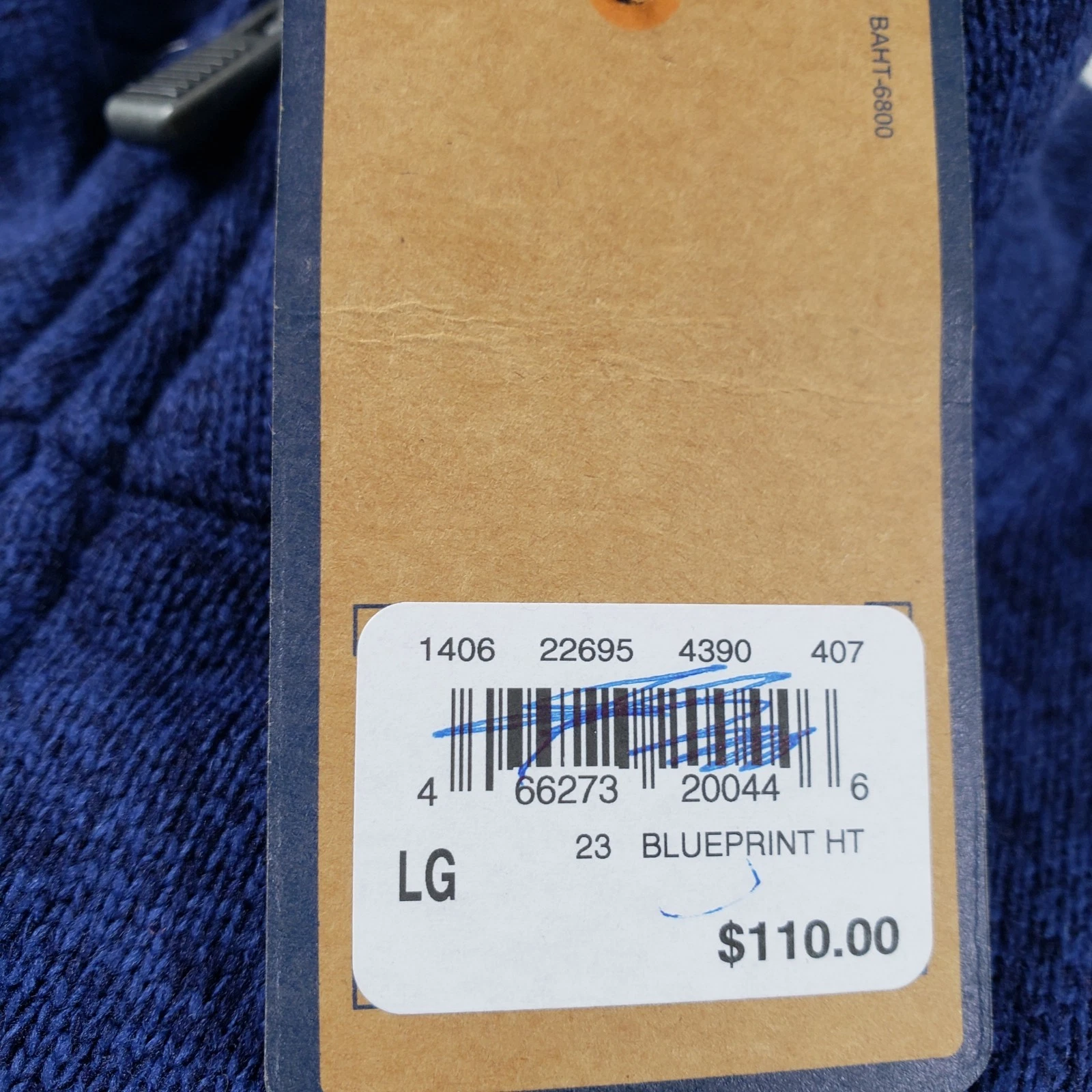 NEW G.H. Bass & Co. Full Zip Fleece Jacket Heather Blue Mens SIZE LARGE NWT $110 - product detail image 3