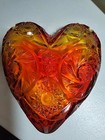 Vintage LE Smith Heritage Amberina Bowl circa 1961-1963 Starburst Pinwheel — photo 5
