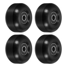 4Pcs 52mm Skateboard Wheels with Bearings Black Street Wheels