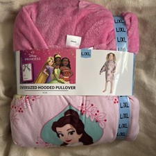 Disney Princesses Kids Oversized Hooded Pullover Robe Size L/XL