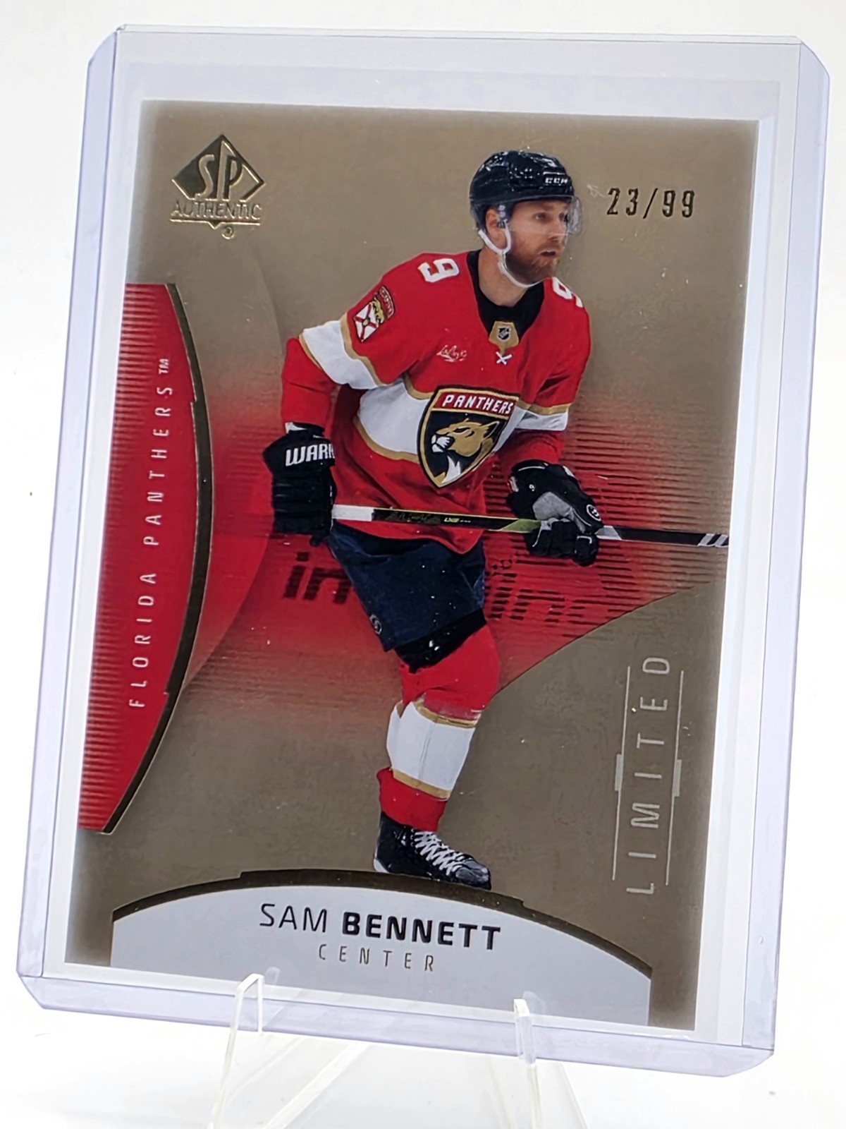 Sam Bennett 2025-26 SP Authentic Limited Gold 23/99 Florida Panthers