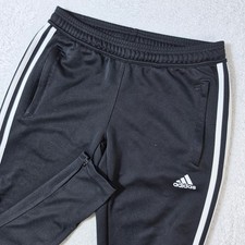 Adidas Women S Track Pants Black 3-Stripe Zipper Cuffs BS3685