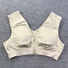 Tommie Copper Shoulder Support Sports Bra Womens 3XL Nude Zip Front Compression