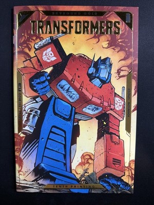 Transformers #1 2023 Skybound Gold Optimus Prime Embossed Foil 10th PTG NM- *A15