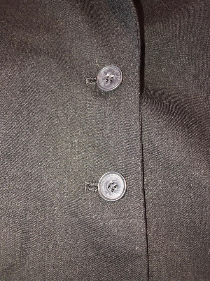 Austin Reed Jacket - Black/ Charcoal Wool Jacket Trouser Suit Blazer Size 12 - Image 2 of 4