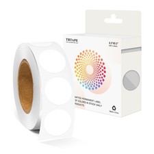 1/2 Inch Round Color Coding Labels 500 White Dots - inch-500PCS,