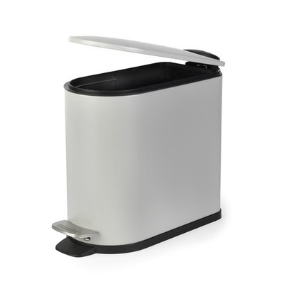 Beldray Badezimmer Treteimer - 5 Liter kleiner Toiletteneimer, Soft Closing Deckel, D-Form