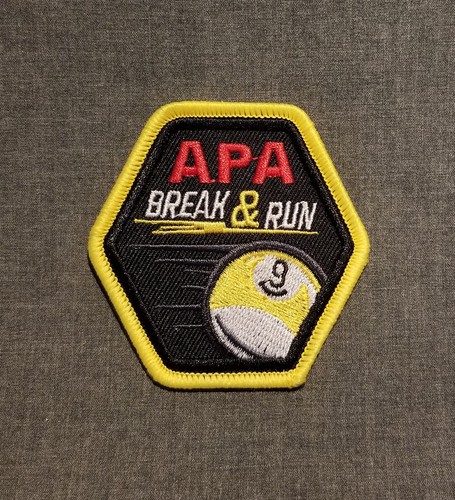 LMH Patch APA American Poolplayers Pool 9 BREAK & RUN B&R 9BR 9-BALL Award 2-1/2