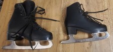 American Black Split Toe Lace-Up Waterproof Winter Ice Skates Size 12 9"Bladee