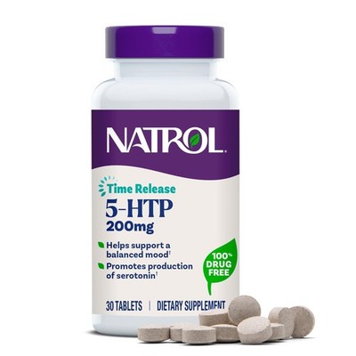 2/27 Natrol 5-HTP 200 mg, Time Release, Support a Balanced Mood, Dietary Supplem