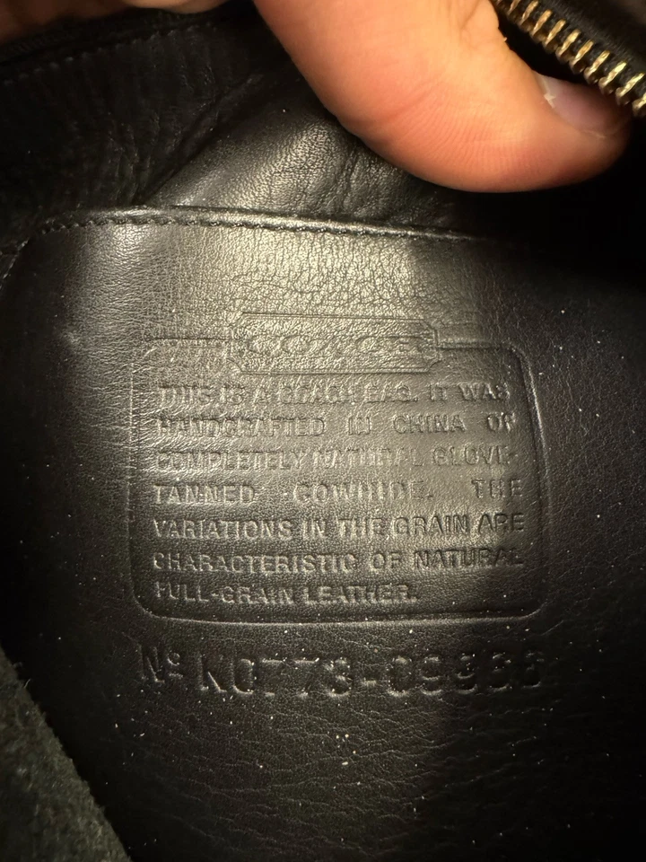 Vintage 90s Coach Legacy Zip Black Leather Crossbody Shoulder Bag Purse USA - Image 2 of 4