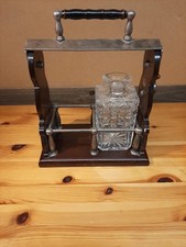 Antique Decanter Tantalus Silver Plated  (Possibly Solid)