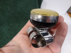 Vintage Hollywood Steering Wheel Suicide Spinner Knob Spanish Bolivia Mexico Coi