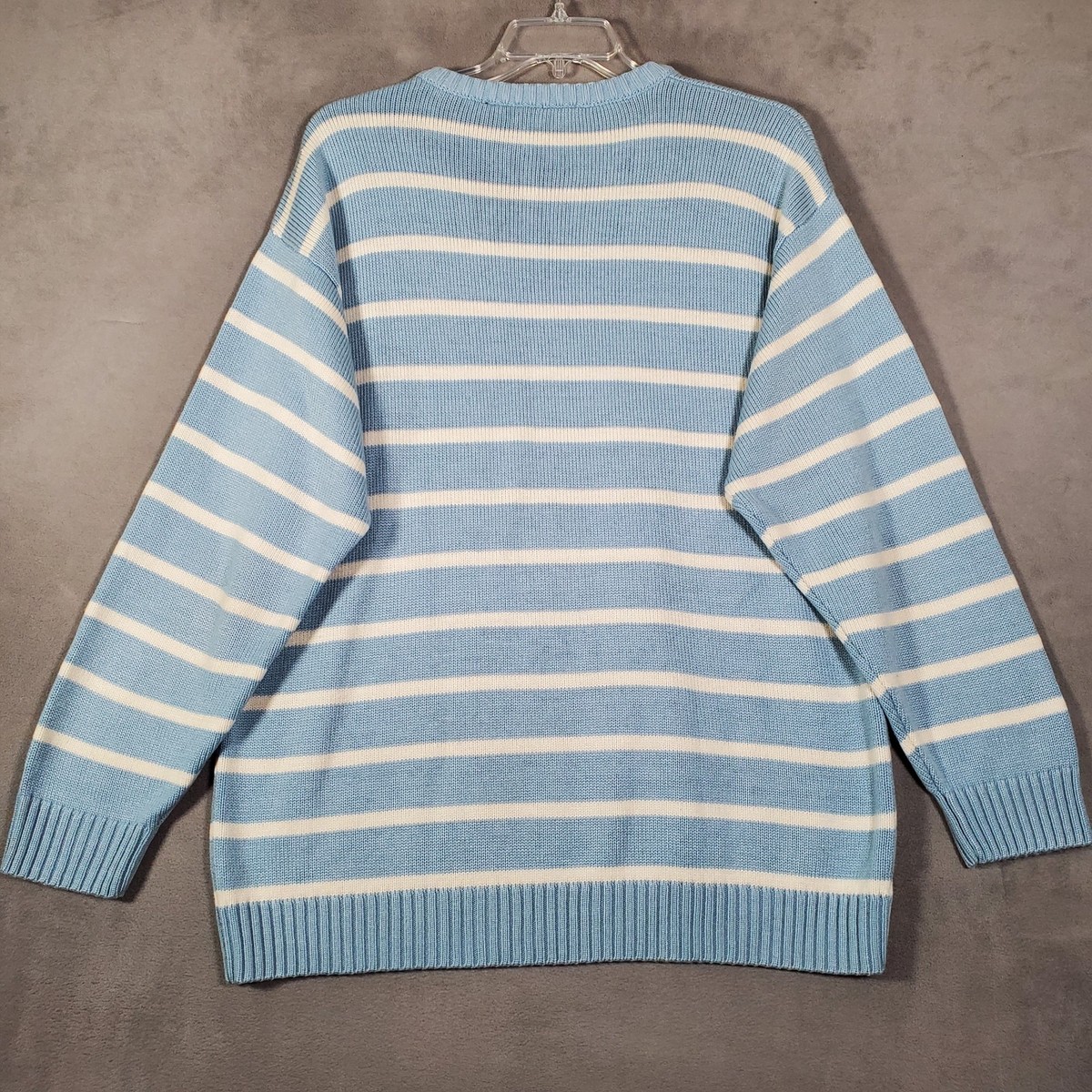 Southpole Sweater Mens XL Pastel Blue White Stripe Oversized Hip 