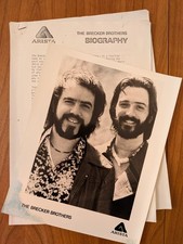 THE BRECKER BROTHERS Promo Photo + Bio. ARISTA Records. 1975. Michael & Randy