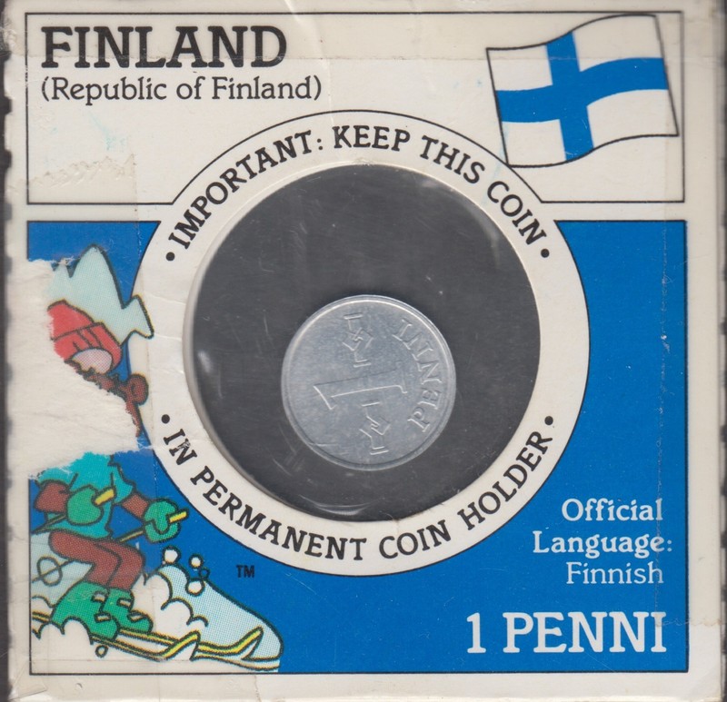 Finland 1979. 1 Penni. Saint Hannes cross. In Original Holder. UNC. KM# 44a