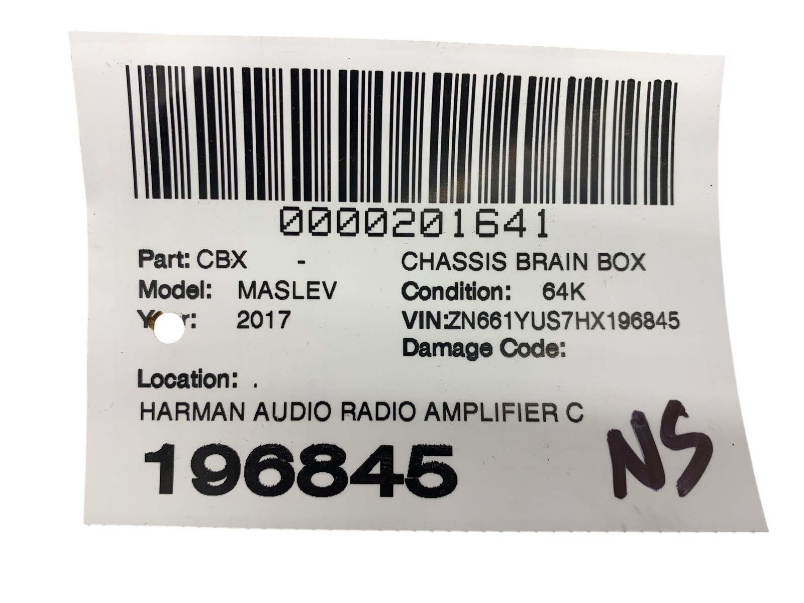 2017-2022 MASERATI LEVANTE M161 OEM HARMAN AUDIO RADIO AMPLIFIER CONTROL MODULE