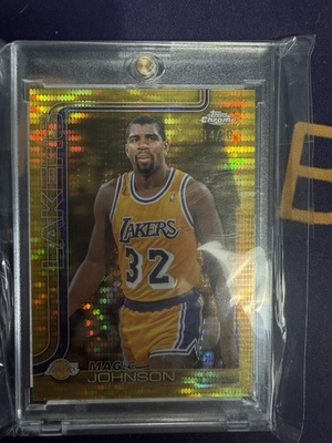 #ad #ad 2025 26 Topps Chrome Magic Johnson #244 Gold Pulsar Refractor 50 $49.99