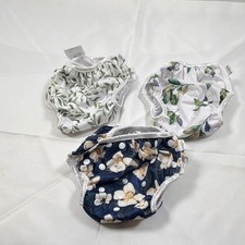 baby goal 3-Pack Reusable Polyester Cloth Diaper Covers, Floral, Newborn