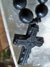 vintage victorian pendant necklace whitby jet carving jewelry mourning cross