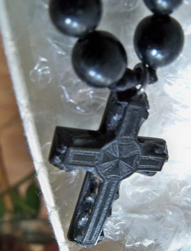 vintage victorian pendant necklace whitby jet carving jewelry mourning cross
