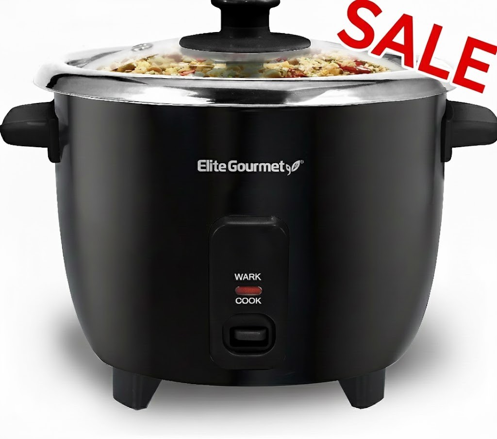 Elite Gourmet 6 cup Rice Cooker with Stainles