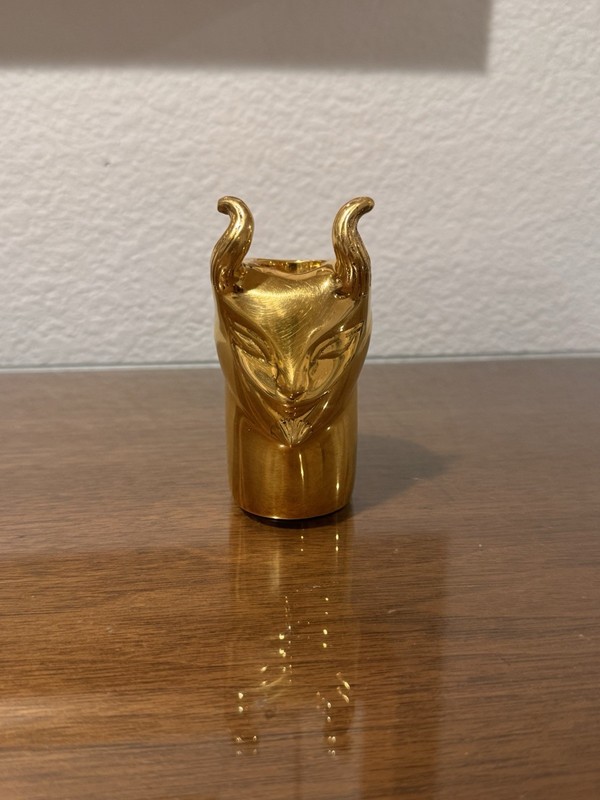 Jonathan Adler Brass Devil Candle Holder