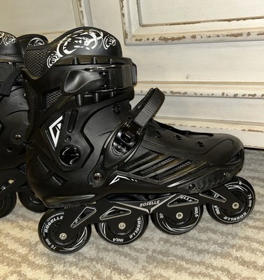QYY Black Professional Inline Skates Unisex  76mm Size EU 42-44 Men s 9-10.5
