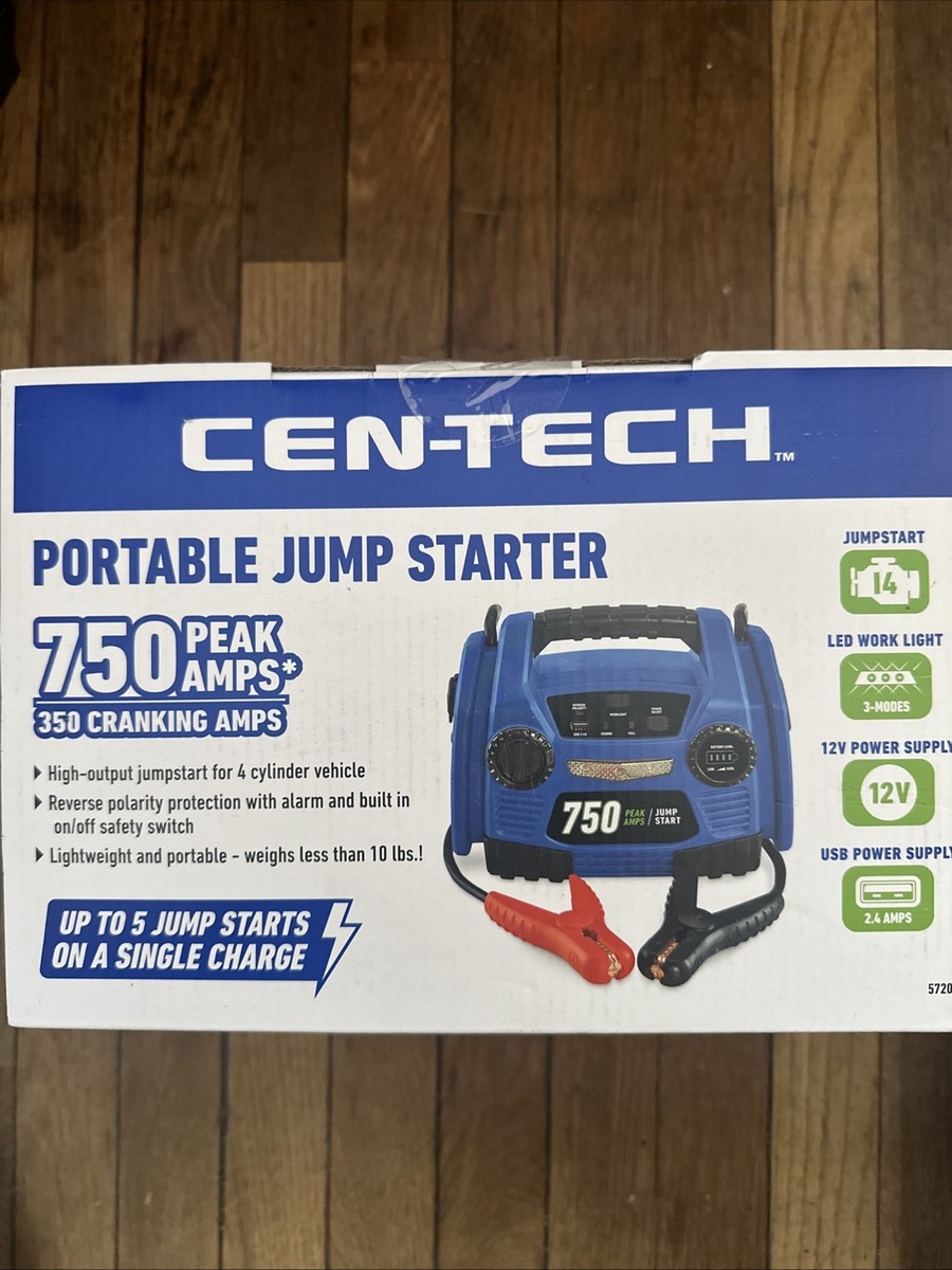 Cen-Tech 750 Amp Portable Jump Starter - Model 57209 | eBay